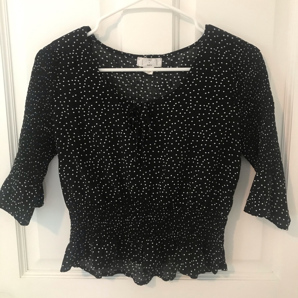 Polka-dot Ivy & Main Top